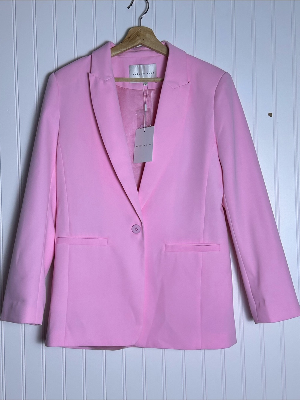 Anthropologie Enless Rose SINGLE-BREASTED BLAZER MEDIUM NWT - Picture 7 of 15